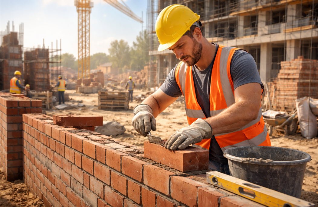 Builder at work